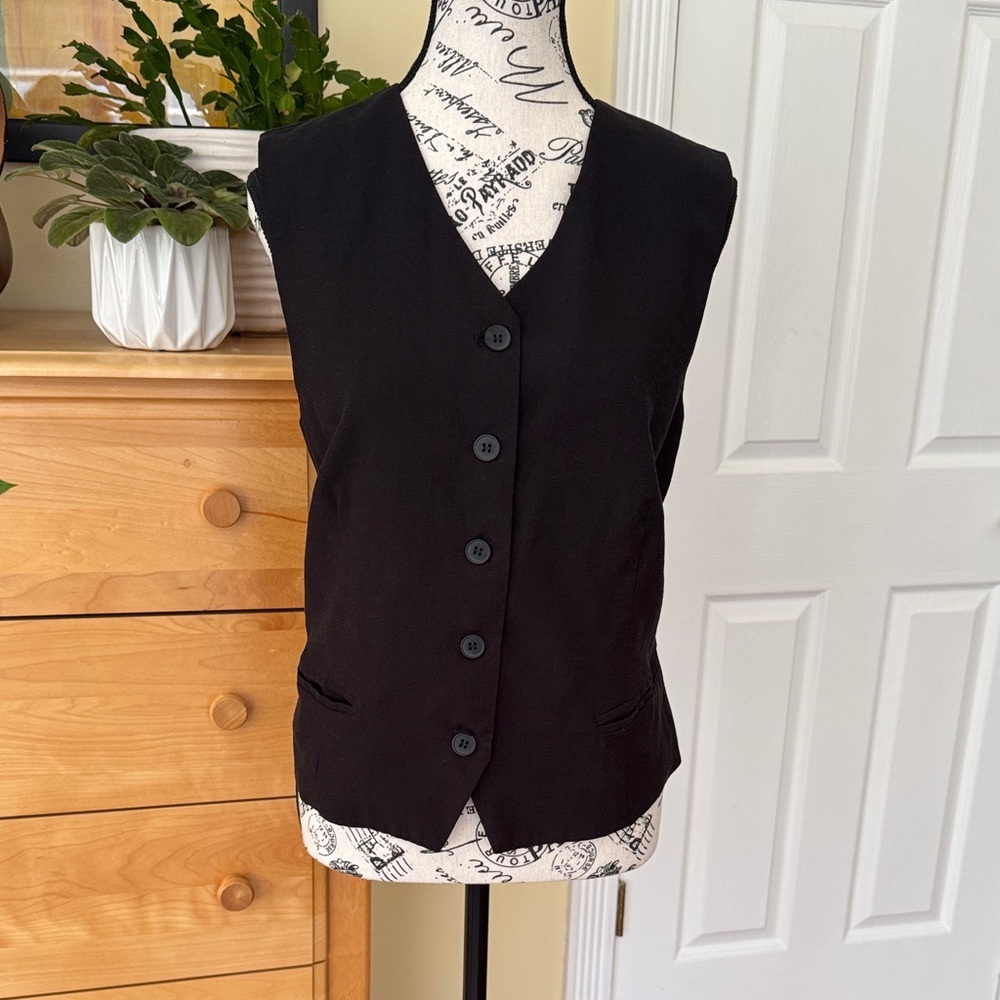 Black Button-Up Vest
